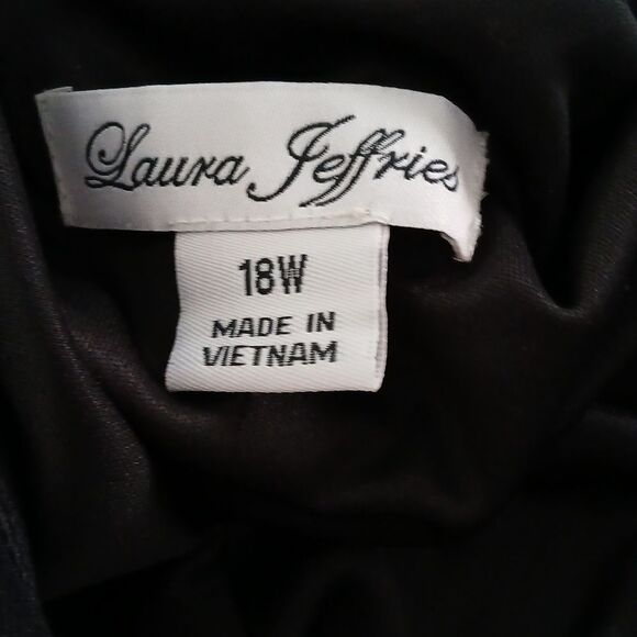 Laura Jeffries black white print  career  midi dress Sz 18W  NWT - Picture 7 of 7